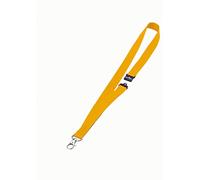 Durable 813704 Boite de 10 Lacets Textile avec Fermeture de Sécurité/Attache Mousqueton Jaune