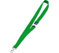 Durable - Tour de cou - Attache mousqueton - Sécurité anti-traction - 44 cm - Boîte de 10 - Vert