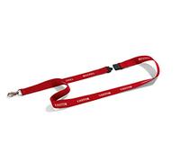 Durable - Tour de cou rouge avec mousuqerton - Inscription ''VISITOR' - Boîte de 10 - 823803