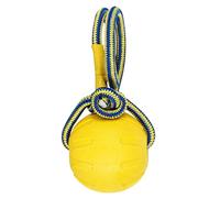 Durable Training Ball, Dog Jump Toy, Medium Size Chew Ball with Rope Handle, Rubber Teething Knot Toy, Pet Play Balls with Colorful Style, Puppy Birthday Playtime Interactive Chew Toys, Puppy Exercise