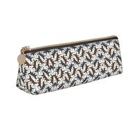 Durable Trousse de Crayon Patte de Flat Coated Retrievers au Trot Papeterie Organisateur Portable Trousse Scolaire pour Garçons Collège Adolescent