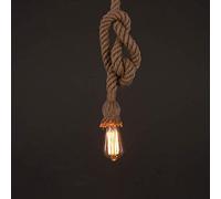 Durable UK Lustre Pays Américain Restaurant Bar Éclairage Créatif Nordique Ce Art Bar Chanvre Corde Décoration Lustre Lampes (Couleur: 2 têtes-1m), Couleur: 1 tête-1,5 (Color : 1 Head-1m)