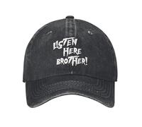 Durable Unisexe Écouter Ici Hogan Chapeau Imprimé Vintage Vieilli Denim Lavé Pro Lutte RéglableEssentiel pour l’Automne
