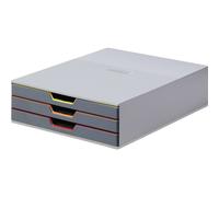 Durable VARICOLOR 3 - 7603 760327 Caisson à tiroirs gris DIN A4, DIN C4, folio,