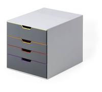 Durable VARICOLOR® 4 760427 Caisson à tiroirs gris DIN A4, DIN C4, folio, lettre Nombre de tiroirs: