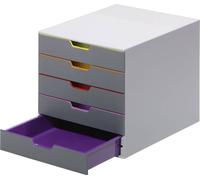 Durable VARICOLOR 5 - 7605 760527 Caisson à tiroirs gris DIN A4, DIN C4, folio, lettre Nombre de tir