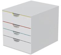 Durable VARICOLOR MIX 4 - Module de Classement 4 Tiroirs - Rangement pour Bureau pour Documents au Format A4+