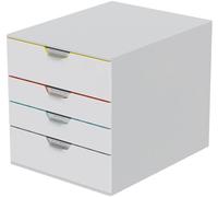 Durable VARICOLOR MIX 4 - 7624 762427 Caisson à tiroirs gris DIN A4, DIN C4 Nombre de tiroirs: 4