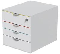Durable VARICOLOR MIX 4 SAFE - 7626 762627 Caisson à tiroirs gris DIN A4, DIN C4 Nombre de tiroirs: 4