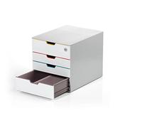 Durable VARICOLOR MIX 4 SAFE - Module de Classement verrouillable 4 Tiroirs - Rangement pour Bureau pour Documents au Format A4+ - multicolore - 762627