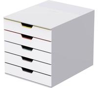 Durable VARICOLOR MIX 5 - 7625 762527 Caisson à tiroirs blanc DIN A4, DIN C4, folio, lettre Nombre de tiroirs: 5
