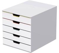 Durable VARICOLOR MIX 5 - 7625 762527 Caisson à tiroirs gris clair DIN A4, DIN C4, folio, lettre Nombre de tiroirs: 5