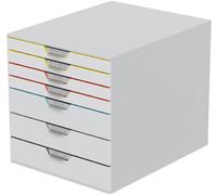 DURABLE Caisson à tiroirs VARICOLOR MIX 7 7627 762727 gris DIN A4, DIN C4, 7 tiroirs