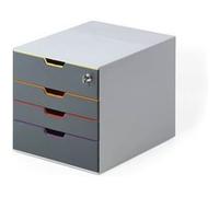 DURABLE Caisson à tiroirs VARICOLOR 4 SAFE 7606/760627 gris DIN A4/C4, folio, lettre 4 tiroirs