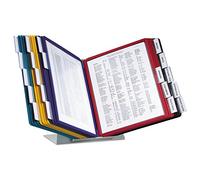 DURABLE Vario 536100 Système de référence de bureau à 20 panneaux, bordures de couleurs assorties (536100), noir