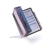 Durable VARIO Display Panel Desk Unit 10 Panels and Tabs in Assorted Colours