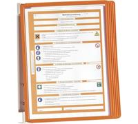 DURABLE Support mural Vario Wall 5 – Système de consultation 5 pochettes Orange