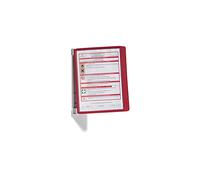 Durable Support mural pour panneau transparent VARIO WALL 5 - 5551 rouge DIN A4 Nombre de pochettes transparentes incluses 5
