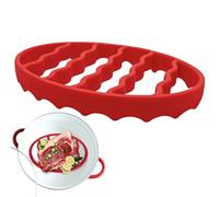 Durable Viande - Grille à rôtir, poêle résistante à la chaleur avec fonction friteuse à air, accessoires de cuisine, support de casseroles sous pression avec construction pratique, plateau pour viande