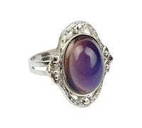 Durable Vintage Couleur Change Mood Ring Oval Emotion Feeling Anneau Interchangeable avec Contrôle de la Température Anneaux Colorés pour Femmes Durable Design