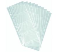 DURABLE Visix® Lot de 10 pochettes pour cartes de visite en polypropylène 4 trous Transparent Pour 8 cartes de visite 90 x 57 mm