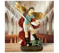 DurableDelights Statue de l'archange Saint Michel - 20,3 cm Michael Archange du Ciel battant Lucifer, excellent cadeau catholique pour première communion, mariage et pendaison de crémaillère