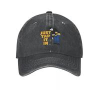 DurableHappy Gilmore Just Tap It in Golf Lovers Casquettes de Baseball Chapeaux en Denim lavé de Sport réglable en Plein air de Baseball Chapeau de Cowboy Essentiel pour Chapeau Coupe-Vent