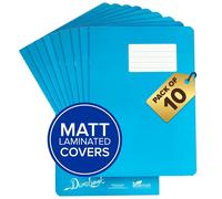 Durabook Lot De 10 S D'exercices A4 De 10 Mm À Carreaux Et Marges Bleu Clair, 80 Pages Avec Couverture Plastifiée Mate Résistante À L'eau, S D'école, Livres De Mathématiques À Carreaux