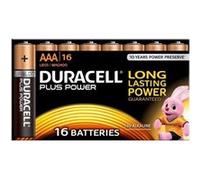 Duracell Piles alcalines Plus AAA (LR03) MN2400 1,5V – Lot de 16