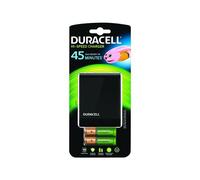 Duracell 1hr Speedy Charger CEF27-UK - Chargeur de batteries - (pour 4xAA/AAA) 2 x type AA - 1700 mAh - Royaume-Uni - avec 2 piles AAA 750 mAh