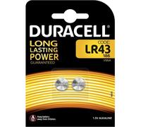 Duracell 2 piles alcalines LR43 1,5V