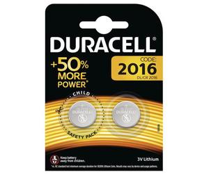 Duracell 2 piles boutons lithium CR2016 3V