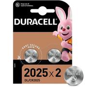 Duracell 2025 Pile Bouton Lithium 3V, Lot de 2, avec Technologie Baby Secure, pour Porte-clés, Balances et Dispositifs [84]