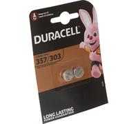 Duracell 357, 303, V357, V303, SR44, SR44SW, pile de montre D357, blister de 2 pièces