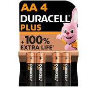 Piles Duracell Pack de 4 piles alcalines AA Duracell Plus, 1,5V LR06