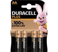 Piles Duracell Pack de 4 piles alcalines AA Duracell Plus, 1,5V LR06