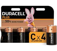 Duracell Plus, lot de 4 piles Type C