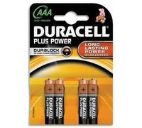 DURACELL 4 piles Alcalines 1,5V AAA LR03 Plus P…