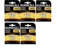 Duracell 5 piles CR1632 lithium 3 volt