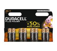 Piles Duracell Pack de 8 piles alcalines AA Duracell Plus, 1,5V LR06