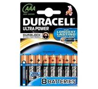 Duracell 8x LR03 AAA, Alcaline, Cylindrique, 1,5 V, AAA