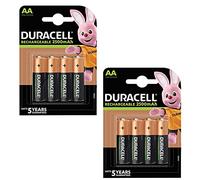 Duracell AA Pack de 8 Piles Rechargeables Pré-Chargées 2500 mAh