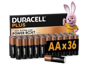 DURACELL AA Plus Piles Alcalines (Lot de 36) 1.5V, LR06 | Durent jusqu’à 150% plus longtemps - Actifs POWER BOOST - Manettes De Jeu, Appareils Photo - 100% Recyclable