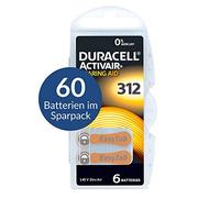 Pack de 60 piles Duracell pour rayovac PA312 - Garantie 1 an
