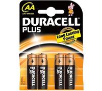 Duracell Batterie Alkaline, Mignon, AA, LR06, 1.5V Plus Power, Retail Blister (4-Pack