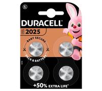 Duracell Batterie Knopfzelle CR2025 3.0V Lithium 4St.