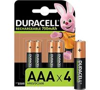Duracell batterie rechargeable ACCU NiMH 750 mAh AAA Réf 81364750 Lot 4]
