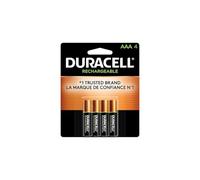 Duracell - Batteries AAA Rechargeables - Batterie Triple A Longue durée, Multi-usages pour la Maison et Le Commerce, 4 unités