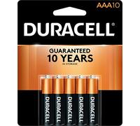 Duracell - CopperTop AAA Alkaline Batteries - Long Lasting, All-Purpose Triple A Battery for Household and Business - 10 Count