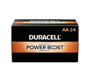 Duracell Coppertop Alkaline Batteries, AA, 24/Box